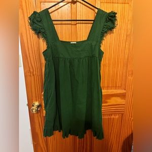 Green Aerie Smock/babydoll Dress